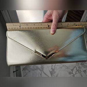 Gold envelope clutch